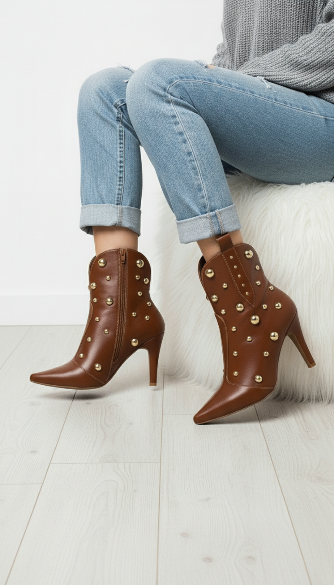 Bota Bico Fino Feminina